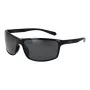 Polaroid PLD7036S63807 Unisex Rechteckige Sonnenbrille - Schwarzer Rahmen Graue Gläser
