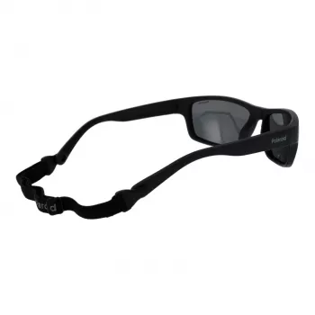 POLAROID PLD7037S60807 Unisex Pilot Sonnenbrille - Graue Gläser - Schwarzer Rahmen