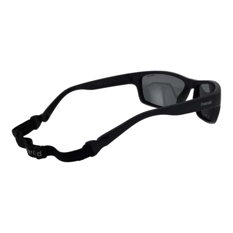 POLAROID PLD7037S60807 Unisex Pilot Sonnenbrille - Graue Gläser - Schwarzer Rahmen