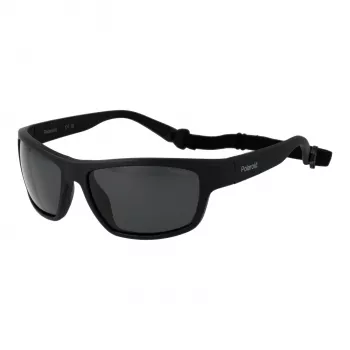 POLAROID PLD7037S60807 Unisex Pilot Sonnenbrille - Graue Gläser - Schwarzer Rahmen