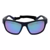 Polaroid PLD7037S60PJP Unisex Rechteck-Sonnenbrille - Schwarzer Rahmen Graue Gläser 60mm