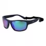Polaroid PLD7037S60PJP Unisex Rechteck-Sonnenbrille - Schwarzer Rahmen Graue Gläser 60mm