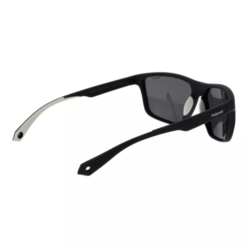 POLAROID PLD7040S5908A Herren Rechteckige Polarisierte Sonnenbrille - Grauer Rahmen Graue Gläser 59mm