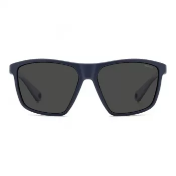 POLAROID PLD7040SFLL Herren-Sonnenbrille - Schwarzer Rahmen, Graue polarisierte Gläser, 59 mm