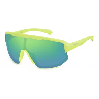 POLAROID PLD7047S4AN Unisex Polarisierte Sonnenbrille – Schwarzer Rahmen, graue Gläser, Shield-Stil, 99/1/135 mm