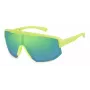 POLAROID PLD7047S4AN Unisex Polarisierte Sonnenbrille – Schwarzer Rahmen, graue Gläser, Shield-Stil, 99/1/135 mm