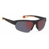 Polaroid PLD7048S8LZG6 Unisex Pilot Sonnenbrille - Graue Gläser, Schwarzer Rahmen