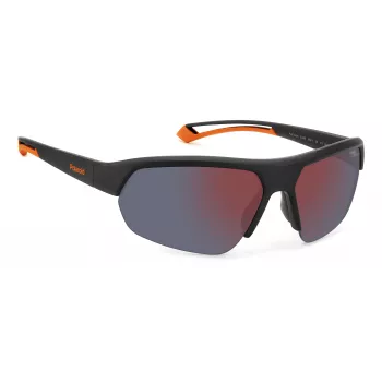 Polaroid PLD7048S8LZG6 Unisex Pilot Sonnenbrille - Graue Gläser, Schwarzer Rahmen