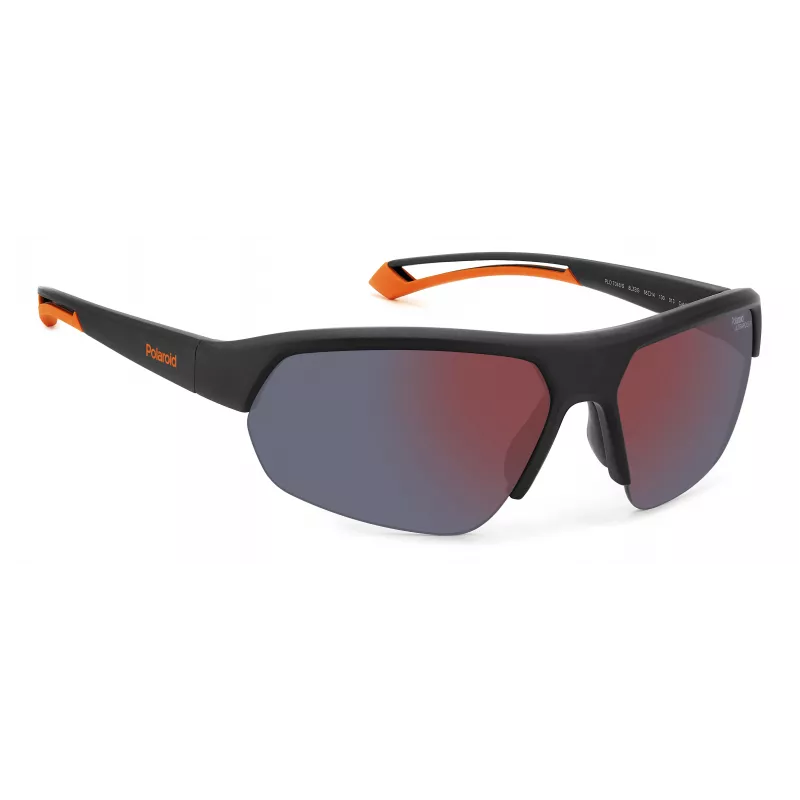 Polaroid PLD7048S8LZG6 Unisex Pilot Sonnenbrille - Graue Gläser, Schwarzer Rahmen