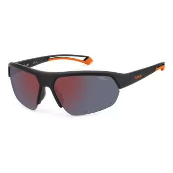 Polaroid PLD7048S8LZG6 Unisex Pilot Sonnenbrille - Graue Gläser, Schwarzer Rahmen