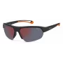 Polaroid PLD7048S8LZG6 Unisex Pilot Sonnenbrille - Graue Gläser, Schwarzer Rahmen