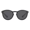 Polaroid PLD7050S003 Unisex Rechteck-Sonnenbrille - Schwarzer Rahmen, graue polarisierte Gläser