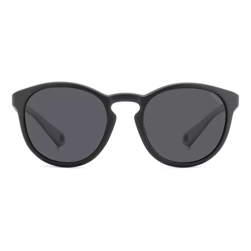 Polaroid PLD7050S003 Unisex Rechteck-Sonnenbrille - Schwarzer Rahmen, graue polarisierte Gläser