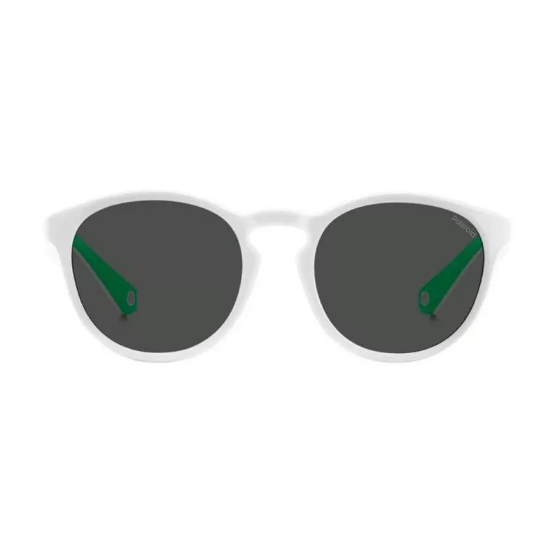 POLAROID PLD7050SVK6 Unisex Rechteck-Sonnenbrille - Schwarzer Rahmen, graue polarisierte Gläser, 52 mm