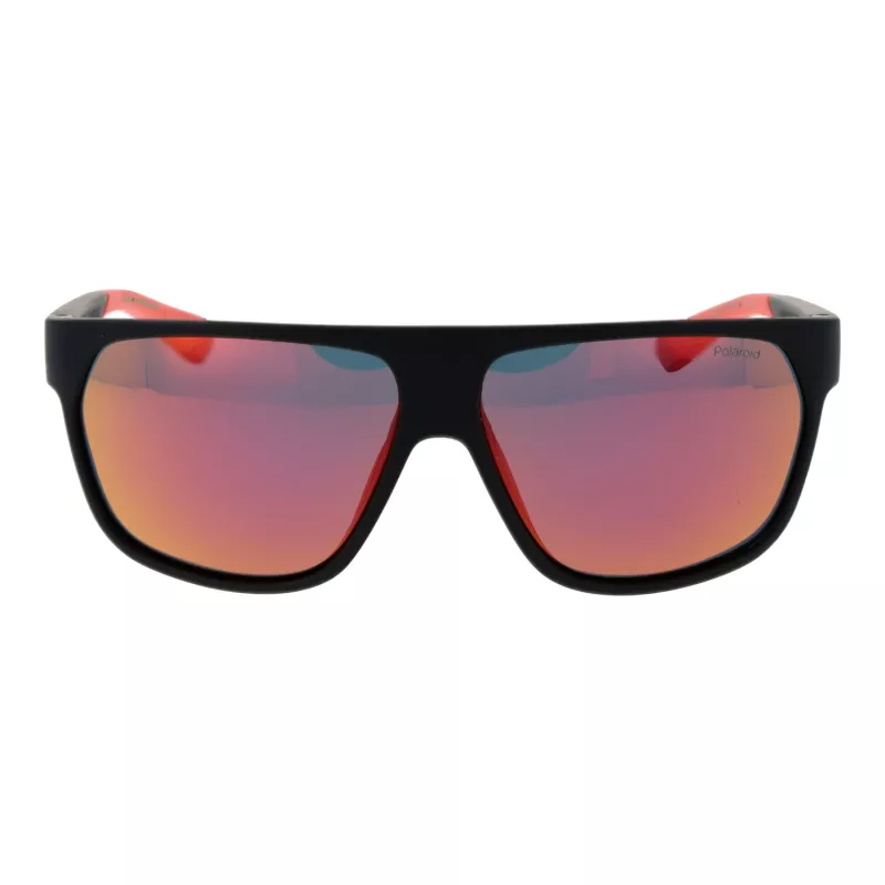 POLAROID PLD7053S60BLX Herren-Sonnenbrille - Polarisierte graue Gläser - Schwarzer Rahmen - 60/12/140 mm