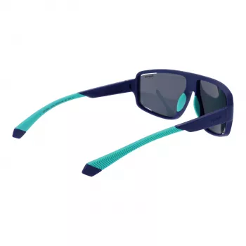Polaroid PLD7054/S 61FLL Herren Rechteck-Sonnenbrille - Schwarzer Rahmen Graue Polarisierte Gläser 61mm
