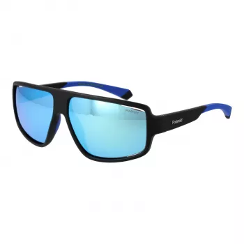 Polaroid PLD7054S610VK Herren Rechteckige Polarisierte Sonnenbrille - Schwarzer Rahmen Graue Gläser 61mm