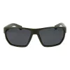 POLAROID PLD7057S60DLD Herren-Rechteck-Sonnenbrille - Dunkelgrauer Rahmen, Graue polarisierte Gläser
