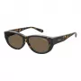 Polaroid PLD9020S086 Unisex Sonnenbrille Havana Square Plastic Frame Brown Polarized Lens