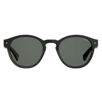 POLAROID Unisex PLD6042S807M9 Sonnenbrille - Eckiger Vollrand-Kunststoffrahmen mit polarisierten grauen Gläsern - UV400-Schutz - 49 mm Glasbreite