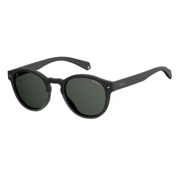 POLAROID Unisex PLD6042S807M9 Sonnenbrille - Eckiger Vollrand-Kunststoffrahmen mit polarisierten grauen Gläsern - UV400-Schutz - 49 mm Glasbreite
