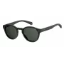 POLAROID Unisex PLD6042S807M9 Sonnenbrille - Eckiger Vollrand-Kunststoffrahmen mit polarisierten grauen Gläsern - UV400-Schutz - 49 mm Glasbreite