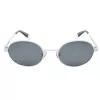POLAROID Unisex PLD6066SVK6EX Sonnenbrille - Schwarzer Rahmen, Graue polarisierte Gläser, 51 mm