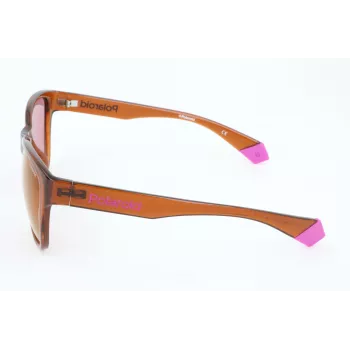 POLAROID Unisex PLD6077FS-09Q Sonnenbrille Polarisiert Rechteckig Schwarzer Rahmen Graue Gläser 58/17/140 mm