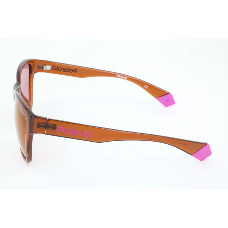 POLAROID Unisex PLD6077FS-09Q Sonnenbrille Polarisiert Rechteckig Schwarzer Rahmen Graue Gläser 58/17/140 mm