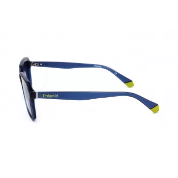 POLAROID Unisex PLD6161SPJP Rechteckige Polarisierte Sonnenbrille - Schwarzer Rahmen Graue Gläser 58mm