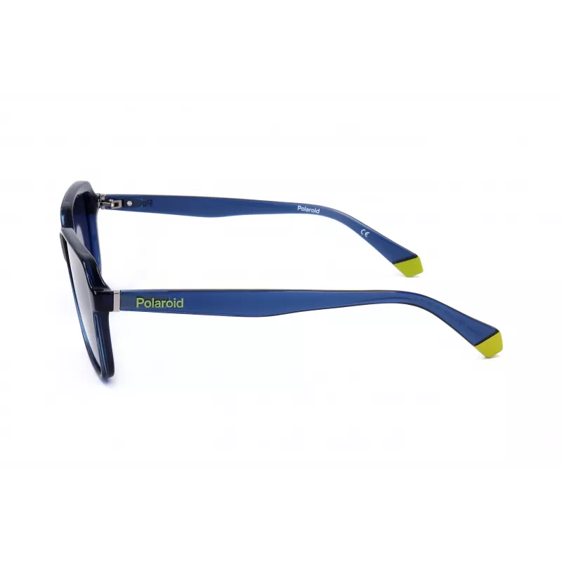 POLAROID Unisex PLD6161SPJP Rechteckige Polarisierte Sonnenbrille - Schwarzer Rahmen Graue Gläser 58mm