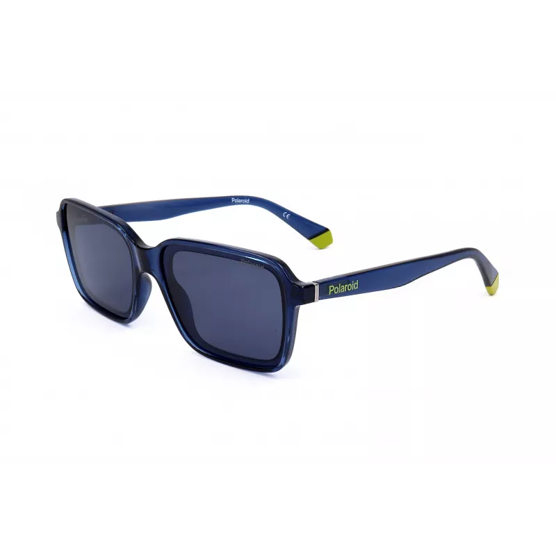 POLAROID Unisex PLD6161SPJP Rechteckige Polarisierte Sonnenbrille - Schwarzer Rahmen Graue Gläser 58mm