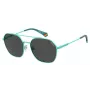 POLAROID Unisex PLD6172S5CB Pilot Sonnenbrille - Schwarzer Rahmen, graue polarisierte Gläser, 57 mm
