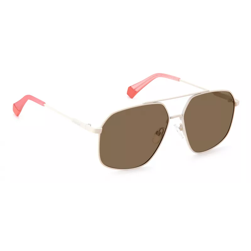 POLAROID Unisex PLD6173S10ASP Sonnenbrille - Rechteckiger schwarzer Rahmen, graue polarisierte Gläser, 58 mm