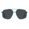 POLAROID Unisex PLD6173SMVUM9 Sonnenbrille - Schwarzer Rahmen, Graue polarisierte Gläser, 58 mm