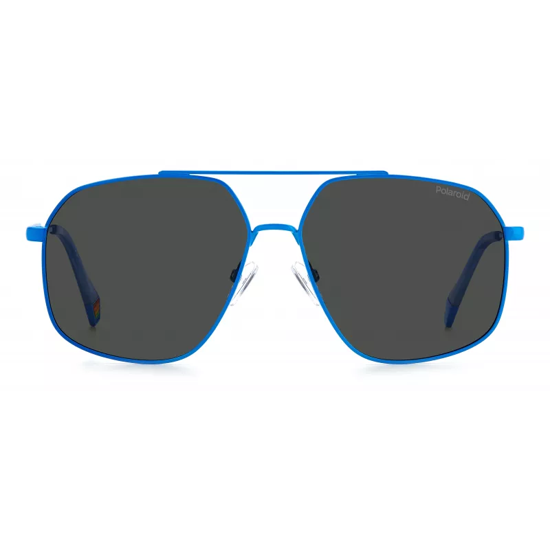 POLAROID Unisex PLD6173SMVUM9 Sonnenbrille - Schwarzer Rahmen, Graue polarisierte Gläser, 58 mm