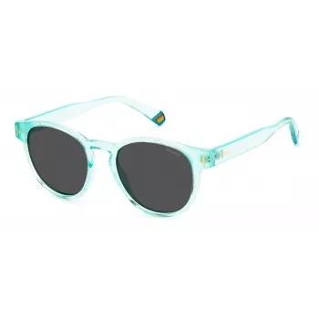 POLAROID Unisex PLD6175S5CBM9 Sonnenbrille Havana Grau Blau Verspiegelt 51mm