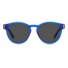 POLAROID Unisex PLD6175SPJPC3 Rechteckige Sonnenbrille - Schwarzer Rahmen, graue polarisierte Gläser, 51 mm