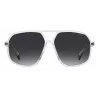 POLAROID Unisex PLD6182S900WJ Rechteckige Polarisierte Sonnenbrille - Schwarzer Rahmen Graue Gläser 59mm