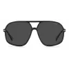 POLAROID Unisex PLD6182SKB7M9 Rechteckige Sonnenbrille Schwarz/Grau 59mm
