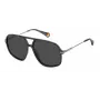 POLAROID Unisex PLD6182SKB7M9 Rechteckige Sonnenbrille Schwarz/Grau 59mm