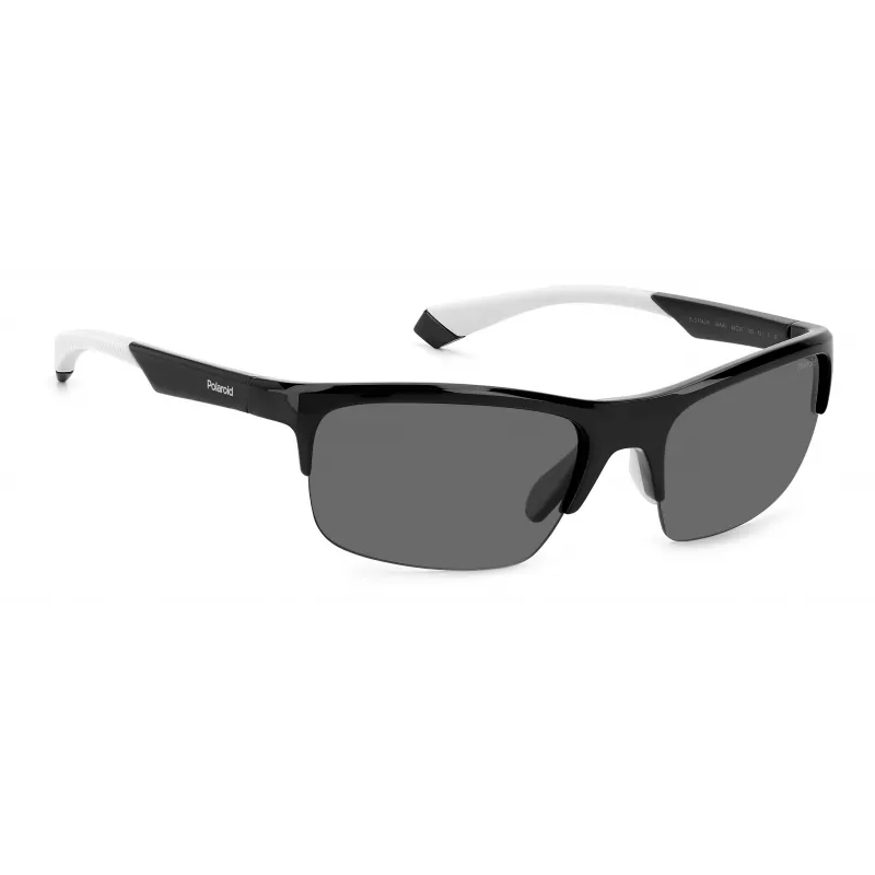 POLAROID Unisex PLD7042S08AM9 Sonnenbrille - Matt schwarzer Rahmen, graue polarisierte Gläser, 64 mm