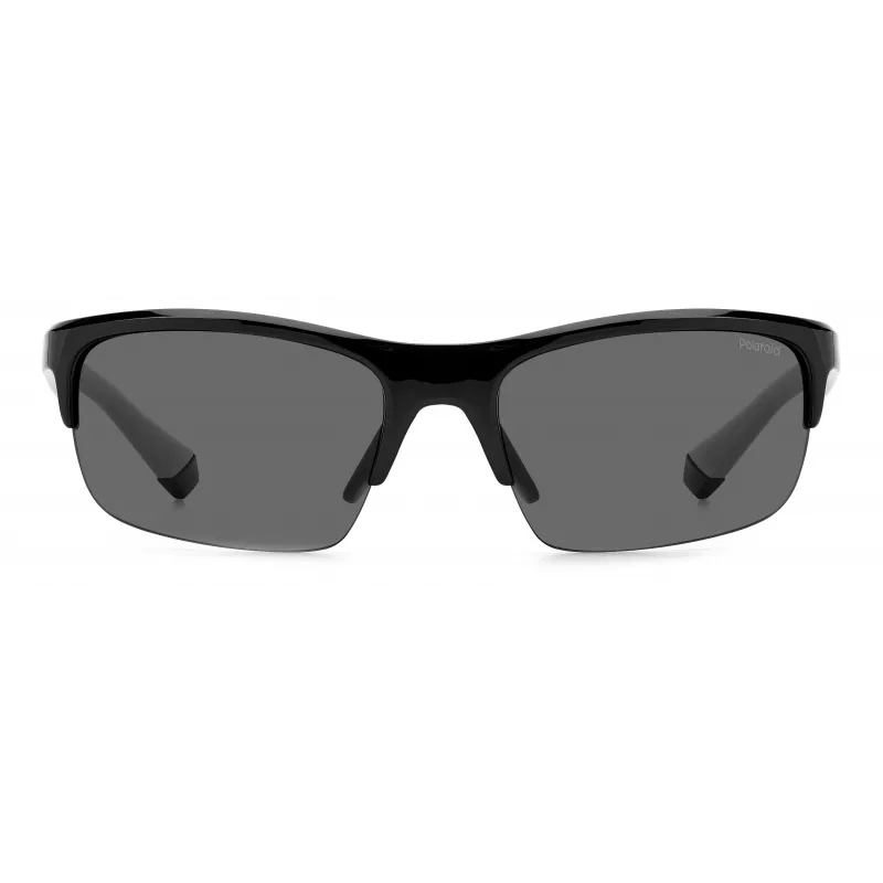 POLAROID Unisex PLD7042S08AM9 Sonnenbrille - Matt schwarzer Rahmen, graue polarisierte Gläser, 64 mm