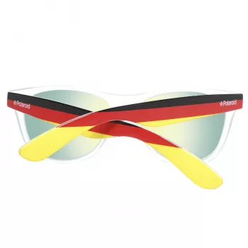 Polaroid Unisex Sonnenbrille S8443-CWY - Klassischer eckiger Rahmen, polarisierte graue Gläser, 55 mm
