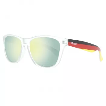 Polaroid Unisex Sonnenbrille S8443-CWY - Klassischer eckiger Rahmen, polarisierte graue Gläser, 55 mm