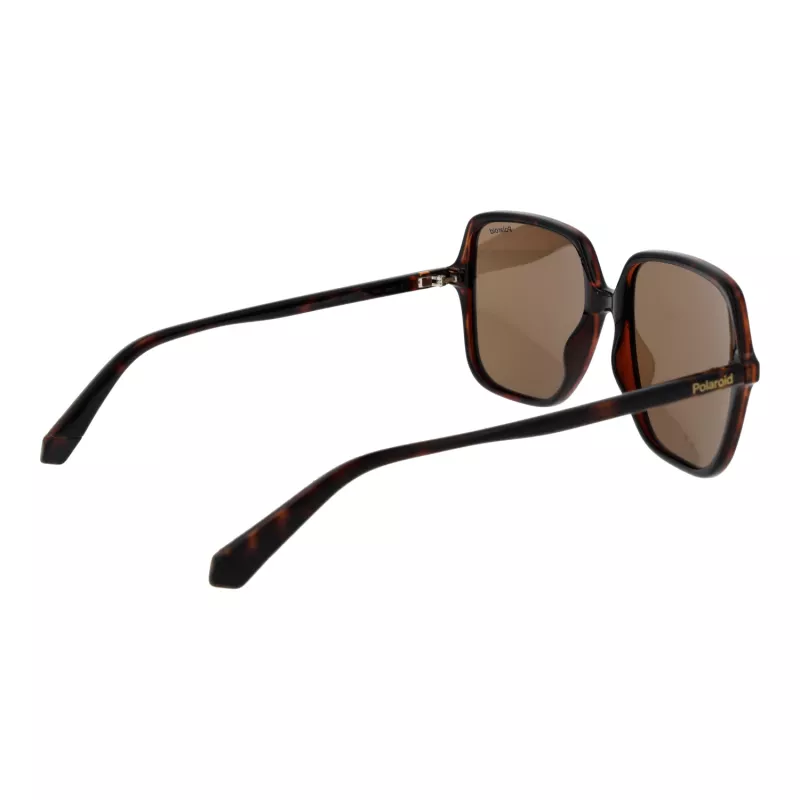 POLAROID Damen-Sonnenbrille PLD6219S56086 - Schwarzer Rahmen, graue polarisierte Gläser, 56 mm