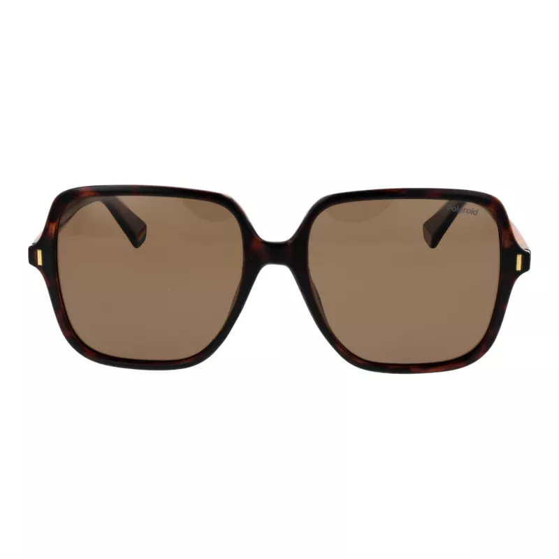 POLAROID Damen-Sonnenbrille PLD6219S56086 - Schwarzer Rahmen, graue polarisierte Gläser, 56 mm