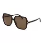POLAROID Damen-Sonnenbrille PLD6219S56086 - Schwarzer Rahmen, graue polarisierte Gläser, 56 mm