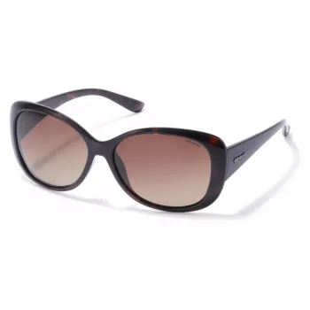 POLAROID Damen-Sonnenbrille P8317-0BM-LA Havana Braun Rechteckig Polarisiert