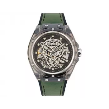 POLICE Herren Analog Quarzuhr PEWGR1592404 44mm Schwarzes Leder